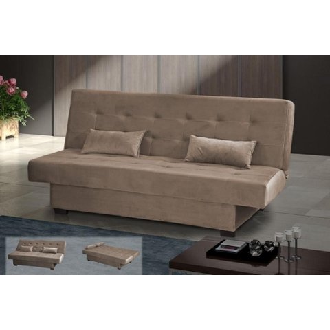 Sofá Cama 3 Lugares Casal Reclinável 190 Larg Laila Matrix