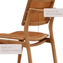 Ver imagem 5 de Conjunto de Mesa de Jantar Maia Tampo com Vidro Laqueado 120 cm 4 Cadeiras Eloá