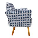 Ver imagem 3 de Poltrona Decorativa Dora Estampado Trama Azul D100 - D'Rossi