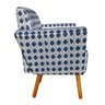 Poltrona Decorativa Dora Estampado Trama Azul D100 - D'Rossi - 3