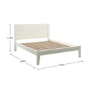 Ver imagem 4 de Cama Casal Queen Size 1,60 Madeira Maciça Natural Cabeceira:branco