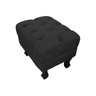 Puff Banqueta Decorativo Retrô Luis XV Suede Preto - 2