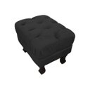 Ver imagem 2 de Puff Banqueta Decorativo Retrô Luis XV Suede Preto