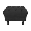 Ver imagem 1 de Puff Banqueta Decorativo Retrô Luis XV Suede Preto