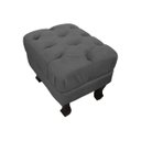 Ver imagem 2 de Puff Banqueta Decorativo Retrô Luis XV Suede Cinza