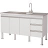 Balcão Cozinha Ibiza 1.4 Branco 80 X 52 X 133.5 cm - 1
