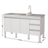 Balcão Cozinha Ibiza 1.4 Branco 80 X 52 X 133.5 cm - 2