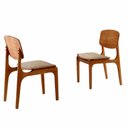 Ver imagem 1 de Conjunto com 2 Cadeiras Malta Gold em Madeira Maciça para Sala de Jantar Moderna Mobília