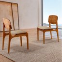 Ver imagem 2 de Conjunto com 2 Cadeiras Malta Gold em Madeira Maciça para Sala de Jantar Moderna Mobília