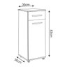 Balcão para Galão de Água Multiuso Moblis 1 Porta e 1 Gaveta Branco - 3