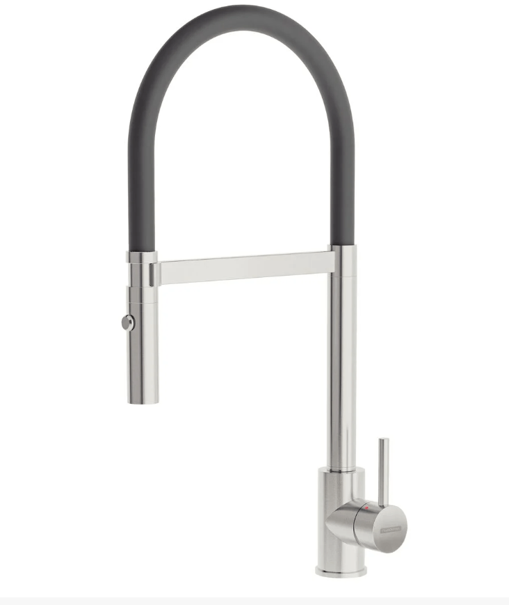 Monocomando Versatille Black em Aço Inox C/ Mangueira de Silicone Preto - Tramontina - 1