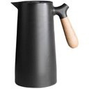 Ver imagem 2 de Garrafa Térmica Nórdica com Alça de Madeira 1L Preto