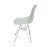 Cadeira Charles Eames Eiffel Dkr Base Cromada:verde Claro - 3