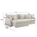 Ver imagem 2 de Sofá Cama Retrátil e Reclinável Leona 190 Cm Braço 15 Cm Meu Sofá Online