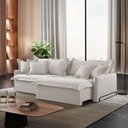 Ver imagem 1 de Sofá Cama Retrátil e Reclinável Leona 190 Cm Braço 15 Cm Meu Sofá Online