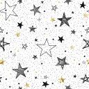 Ver imagem 1 de Papel de Parede Baby Estrelas com Fundo Branco - 3,00x0,50m