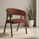 Ver imagem 1 de Cadeira Parnaíba Madeira Maciça Estofado em Linho Terracota