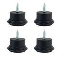 Ver imagem 1 de Pé para Sofá 3,3 Cm Preto Redondo Kit 4 Unidades
