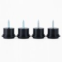 Ver imagem 4 de Pé para Sofá 3,3 Cm Preto Redondo Kit 4 Unidades