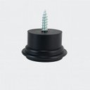 Ver imagem 2 de Pé para Sofá 3,3 Cm Preto Redondo Kit 4 Unidades