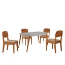 Ver imagem 2 de Mesa de Jantar Copper 120cm Tampo MDF Vidro 4 Cad Copper Turim 07 /Off / /Serig Off