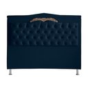 Ver imagem 1 de Cabeceira de Cama Box Madri Casal Queen 160 Cm Suede Azul Marinho Eli Móveis e Decoração