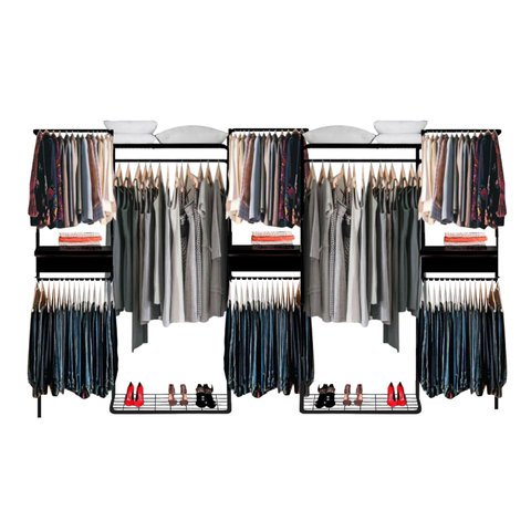 Closet Aramado - Linear Clr373 Gav Corcor, Tamanhocor:preto;tamanho:3,70