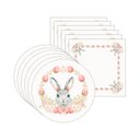 Ver imagem 1 de Kit Sousplat + Guardanapo Páscoa Coelho Ovos Nsw 6 Peças com Base