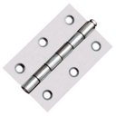 Ver imagem 1 de Dobradiça Inox Cromada 3,5" Cartela com 3 Peças e Parafusos