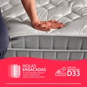 Ver imagem 5 de Cama Box King Colchão Molas Ensacadas Espuma Nasa Viscoelástica Ortopédico D33 com Pillow Bf Colchõe