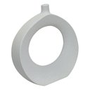 Ver imagem 2 de Escultura Vaso Decorativo em Cerâmica Branco 18cm X 17,5cm - Rio Home