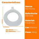 Ver imagem 5 de Escultura Vaso Decorativo em Cerâmica Branco 18cm X 17,5cm - Rio Home