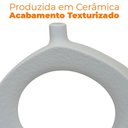 Ver imagem 4 de Escultura Vaso Decorativo em Cerâmica Branco 18cm X 17,5cm - Rio Home