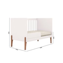 Berço Mini Cama Infantil Bebê Iris Retro - C/ Colchao:branco - 6