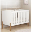 Ver imagem 2 de Berço Mini Cama Infantil Bebê Iris Retro - C/ Colchao:branco