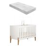 Berço Mini Cama Infantil Bebê Iris Retro - C/ Colchao:branco - 1