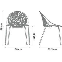 Kit 2 Cadeiras Fiorita Amarelo - 4