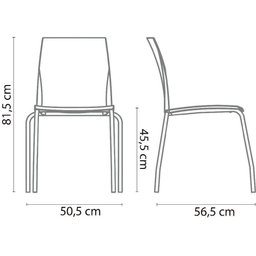 Kit 4 Cadeiras Loft Amarelo - 3 Kit 4 Cadeiras Loft Amarelo - 3