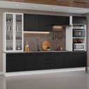 Ver imagem 1 de Armário de Cozinha Completa 340cm Branco/preto Agata Madesa 01