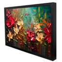 Ver imagem 1 de Quadro Decorativo Floral Luxo Harmonia das Flores em Moldura Caixa TaColado Moldura Caixa 3cm Preta