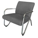 Ver imagem 4 de Kit 2 Poltronas Decorativa Bela Linho Cinza Braço Cromado Mz Decor