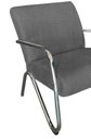 Ver imagem 3 de Kit 2 Poltronas Decorativa Bela Linho Cinza Braço Cromado Mz Decor