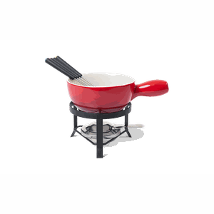 Conjunto para Fondue Brinox em Cerâmica 8 Peças Vermelho