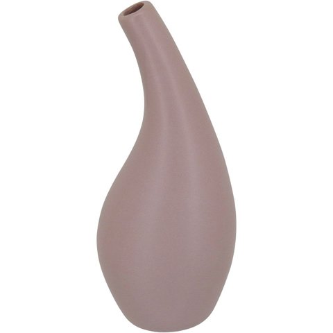 Vaso Decorativo Cachepô Enfeite Casa Cerâmica 23x10x10cm Bege