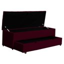 Ver imagem 4 de Calçadeira Baú Sapateira 190cm Ayla Suede Tampo Reto
