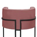 Ver imagem 6 de Poltrona Reforçada Decorativa Sala Nayara Base Ferro Preto Suede Rose