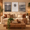 Ver imagem 3 de Quadros Decorativos Mar Praia Sol - Sépia Moldura Filete:Moldura Freijó/50x75