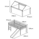 Ver imagem 4 de Cama com Escorregador Tenda Castelo Lilás e Mosquiteiro - Proteção Completa - Casatema