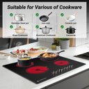 Ver imagem 4 de Cooktop Elétrico Amzchef 24" com 4 Bocas, 11 Níveis de Potência (preto)