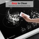 Ver imagem 7 de Cooktop Elétrico Amzchef 24" com 4 Bocas, 11 Níveis de Potência (preto)